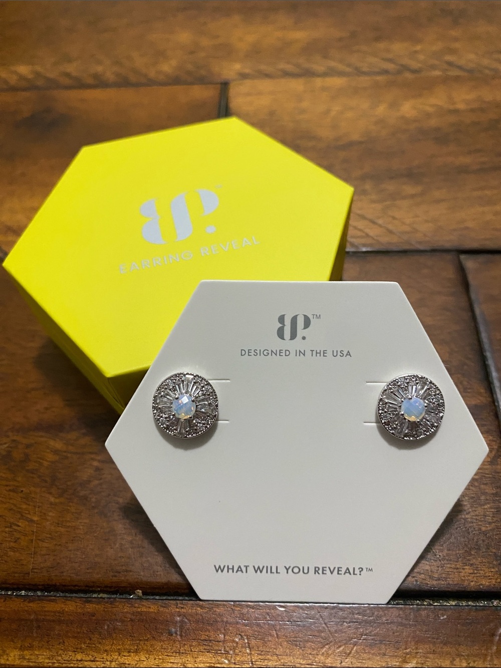 Bomb Party OG Originals Earrings - Lab Created Moonstone - Rhodium